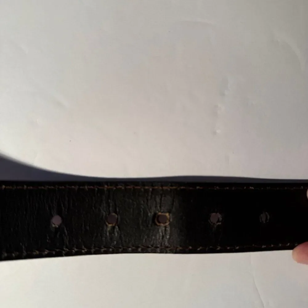 Fossil Brown Leather Belt Unisex Size 38